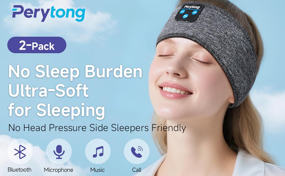 2 pack sleep headphones headband