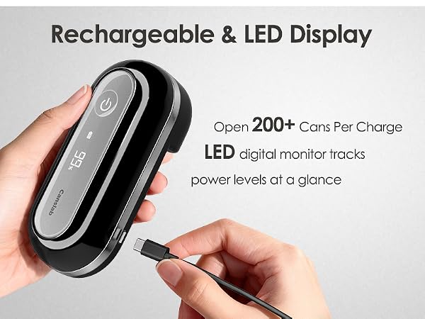 USB-C Rechargeable Can Opener Open 200+ Cans Per Charge