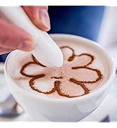 Spice Pen for Coffee, Electrical Coffee Art Pen Coffee Cake Spice Stencils Pen Cake Cappuccino De...