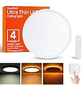 12 Inch 4Pack flush mount Led ceiling light with Remote Control,Ultra Slim 24W 3000K-6500K Color ...