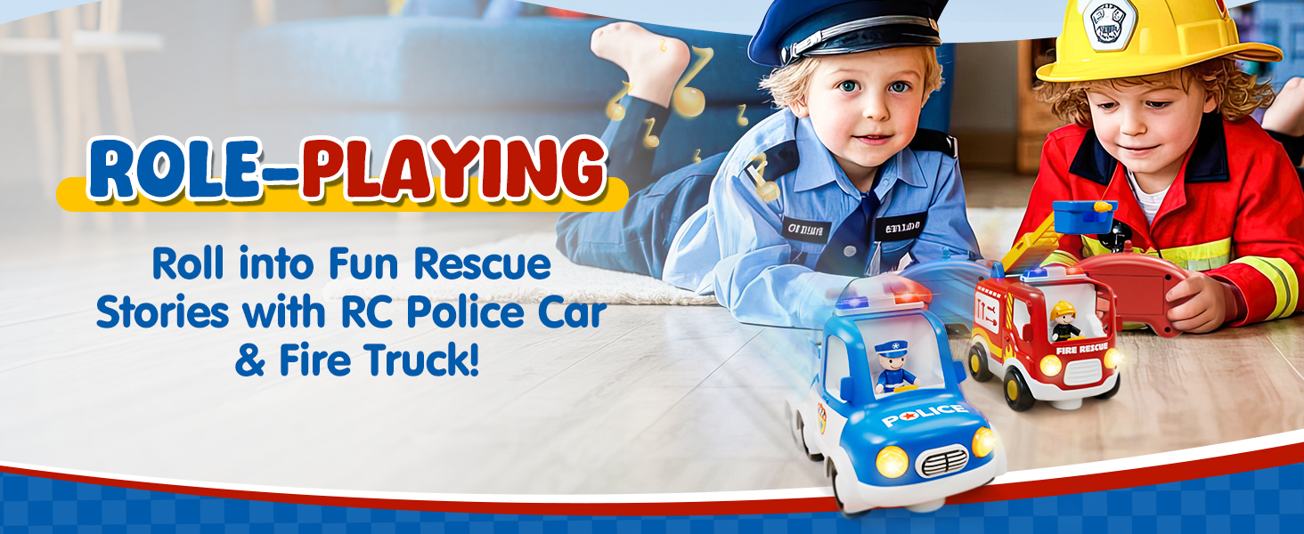 RC police car fire truck