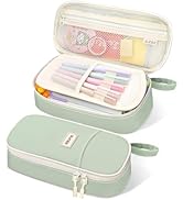 SUNEE Cute Pencil Case, Aesthetic Pen Pouch, Colored Large Pencil Bag with Zipper, Kawaii Station...