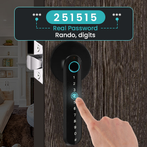 smart door lock with handle