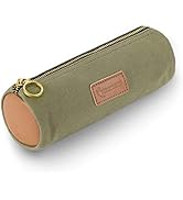 iDream365 Small Makeup Bag Pouch,Canvas Cosmetic Bag for Purse, Travel Essentials(Army Green)
