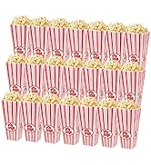 Tebery 21 Pack Plastic Open-Top Popcorn Boxes Reusable Popcorn Containers - 7.7" Tall x 4" Square