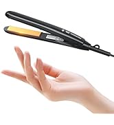 VANESSA PRO Mini Flat Iron Hair Straightener, Small Flat Irons for Short Hair, Travel Curling Iro...