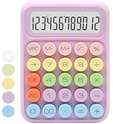 Purple Calculator, UPIHO Standard Calculator, Colorful Purple Calculator with 12 Digit Display an...