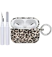 inewateri for AirPods Pro/Pro 2 Case with Cleaner Kit Soft, Cute Aesthetic Leopard Print Silicone...