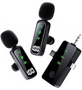 Bonkyo 3 in 1 Wireless Lavalier Microphone for iPhone & Android - Mini Video Recording Mic, Ultim...