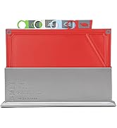 Index Cutting Board Set with Storage Case - Dishwasher Safe &amp; Non-Slip, Chopping Board Set of 4 B...