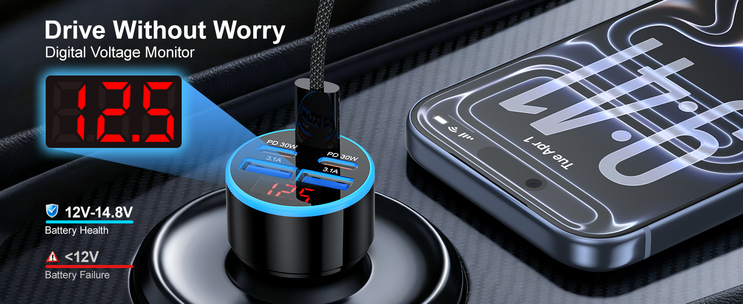 usb c cigarette lighter charger