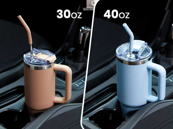 SMLIXE Tumbler with Handle and Straw Lid