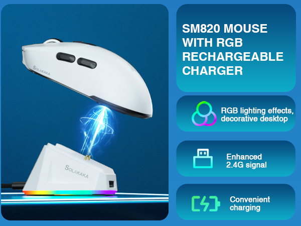 wireless gaming mouse with charging dock