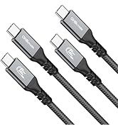 80Gbps USB 4 V2 Cable for Thunderbolt 4 Cable [2 Pack 3.3FT], PD 3.1 240W Fast Charging USB C Dat...