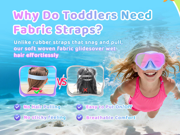 Kids Swim Goggles with Nose Cover