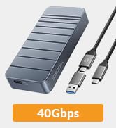 iDsonix 40Gbps M.2 NVMe PCIe SSD Enclosure Adapter[100% Aluminum], [PCIe 4.0] NVMe to USB 4.0 Com...