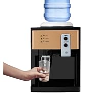 Water Cooler Dispenser, Top Loading Water Dispenser for 5 Gallon Buckets, Countertop Water Dispen...