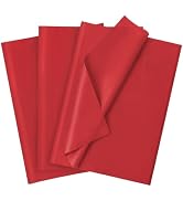 120 Sheets Tissue Paper Bulk, Christmas Red Tissue Paper for Gift Bags Gift Wrapping Paper 14 x 2...