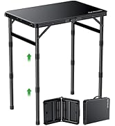 GARLLEN Camping Table Black