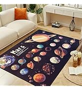 ZOCOZY Outer Space Rugs for Bedroom 5x7, Kids Rug Play Mat Universe Planet Solar System Planet Th...