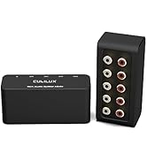 Cubilux AS-R1 4-Way Audio Splitter Box - 4-Channel Stereo RCA Splitter - Aluminum Alloy (1 in 4 Out)