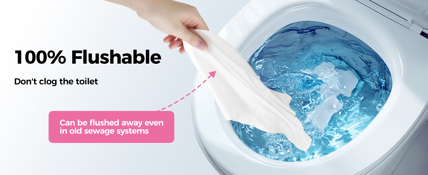 100% Flushable Don&amp;#39;t clog the toilet