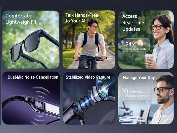 Smart Glasses with Camera and Bluetooth
