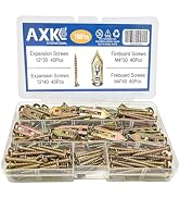 Self Drilling Drywall Anchor Kit 160pcs - Carbon Steel Zinc Expansion Anchors with Self Tapping S...