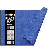 homing Faux Leather Heat Resistant Placemats Set of 6 – Waterproof Wipeable Dining PU Place Mats ...