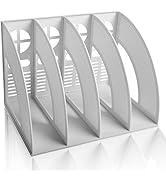 Lemical Sturdy Magazine File Holder Organizer No Width Limitation Book Rack Desktop File Folder F...