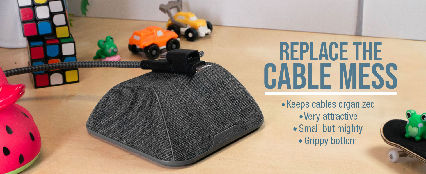 magnetic cable holder cord organizer manager desk nightstand table lightning usb c best gift chord