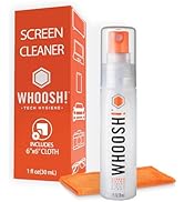 WHOOSH! Glasses Cleaner Spray - 0.3 fl oz + 1 Microfiber Cleaning Cloth - Pocket Lens Cleaner Spr...