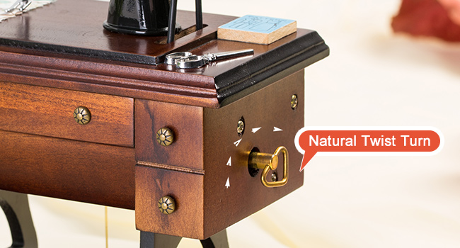 vintage gift for mom grandma sewing machine music box