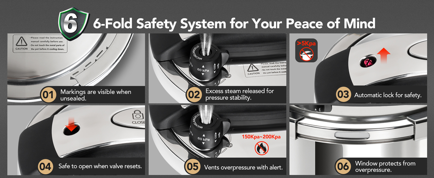 pressure cooker stainless steel pressure cooker with steamer and glass lid for multi-use