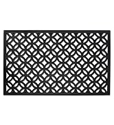 Black Rubber Lattice Doormat