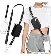 Uiwkow 3-in-1 Clip and Go Strap for Phone with Wallet Crossbody, Detachable Zippered RFID Wristle...