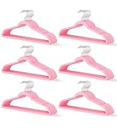MLKJHHI Pink Velvet Hangers 60 Pack, Slim Space Saving Suit Hangers for Closet Organizer, Rotatin...
