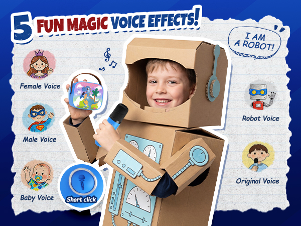 karaoke machine with 5 fun magic voices