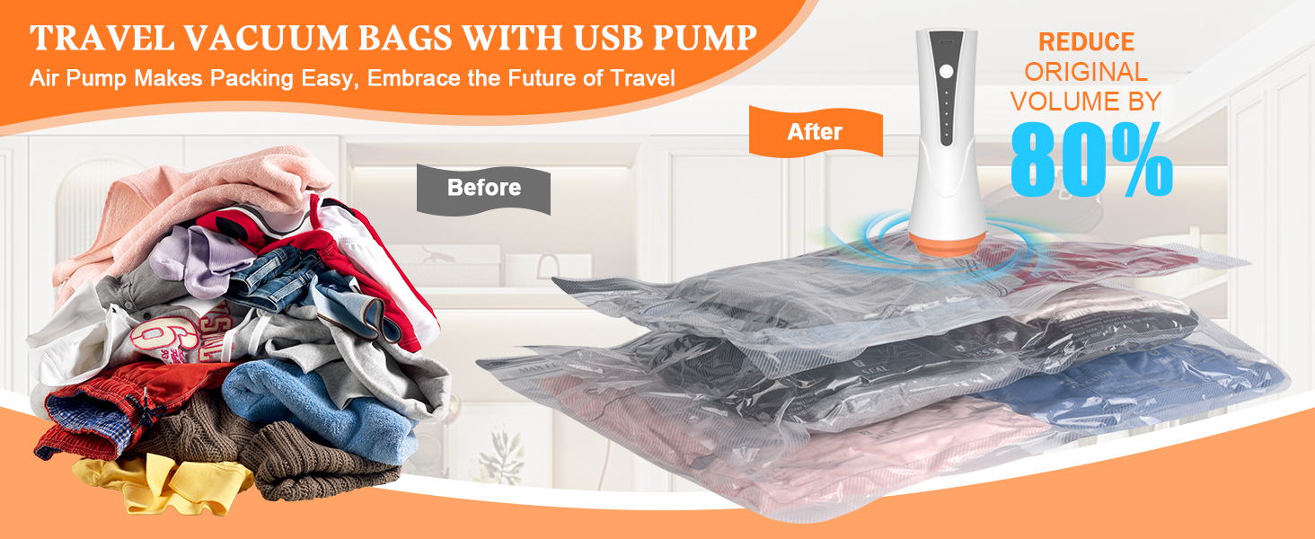 vacuum travel bags with pump