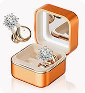 YUEHEMEI Women Clip On Wireless Earbuds with Snowflake Earrings, Bluetooth 6.0 Open Ear Headphone...