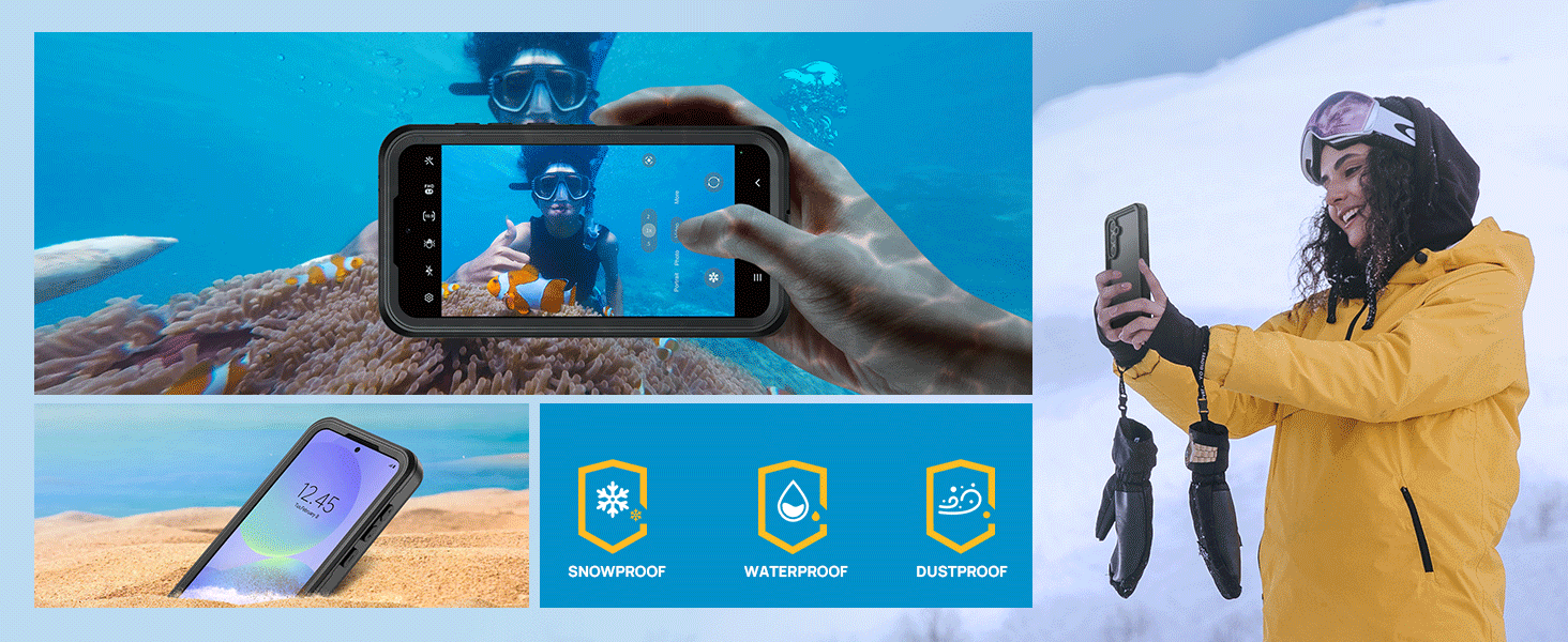 WATERPROOF DUSTPROOF SNOWPROOF SHOCKPROOF