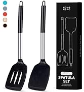 Home Hero Silicone Spatula Set with Ergonomic Handles - Stainless Steel High Heat Resistant Solid...