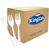 Plastic Forks, Medium Weight Disposable Cutlery, Value Pack - 1000 Count, White