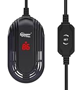 hygger Small Aquarium Heater, 50W Submersible Betta Fish Tank Heater with Adjustable Temperature ...
