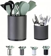LIBODOUR Utensil Holder,Extra Large Utensil Holder for Kitchen Counter, Silverware Organizer, Sta...