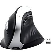 Wireless Ergonomic Vertical Mouse, Rechargeable Tri-Mode (Dual Bluetooth + 2.4G USB) Optical Mous...