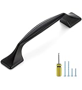 Ravinte 10 Pack Cabinet Handles Black Cabinet Pulls 3 Inch Kitchen Cabinet Handles Curved Drawer ...