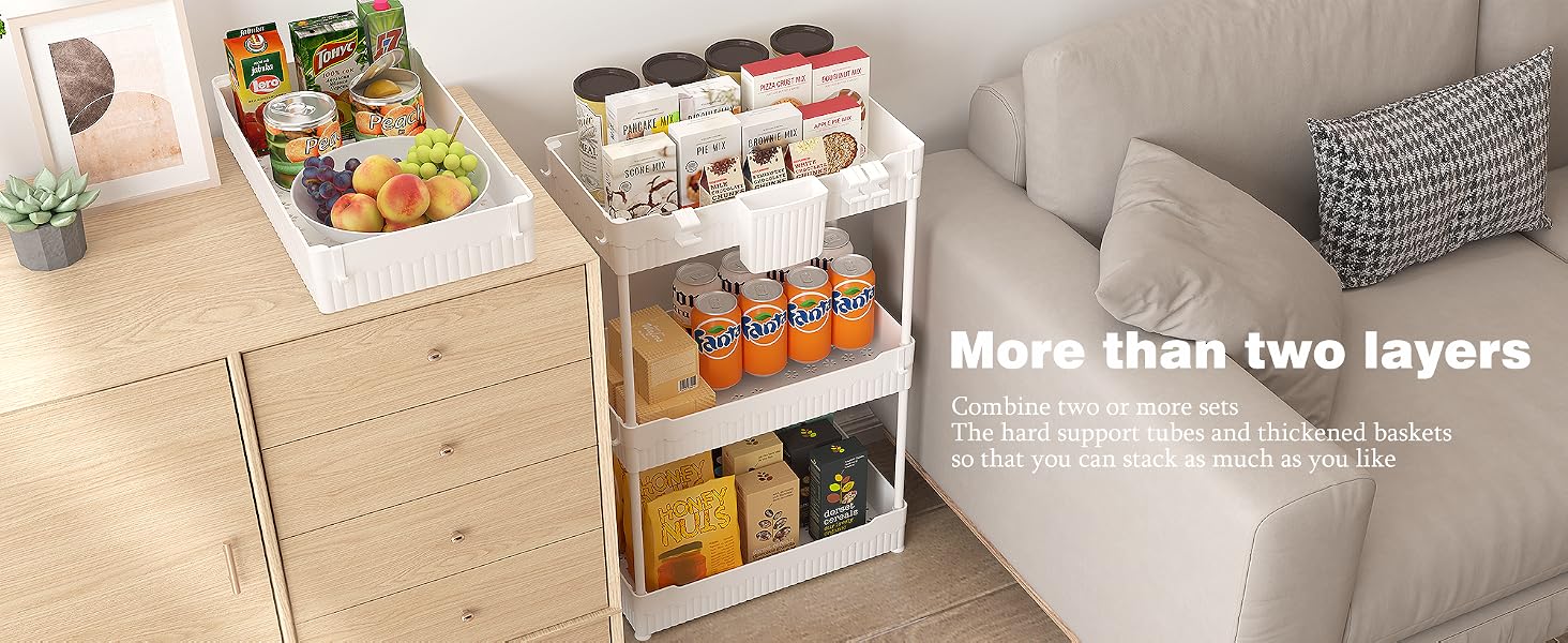Cabinet shelf organizers
