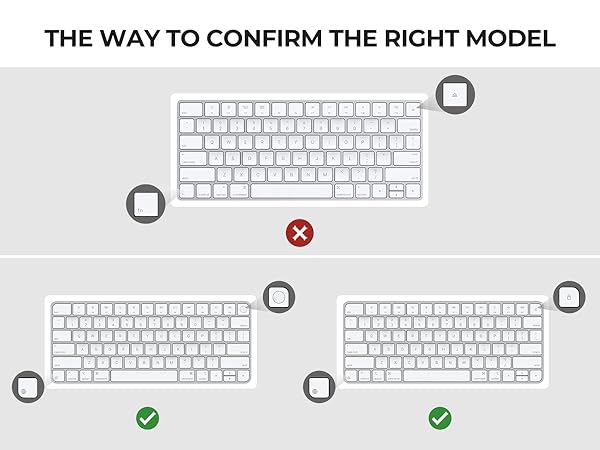 Dexnor magic keyboard case for Apple Magic Keyboard with Touch ID/Lock Key 2021/2024