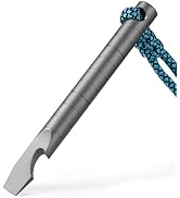 TISUR Titanium EDC Pry Bar, Keychain Prybar Multitool With Beer Bottle Opener, 6 in 1 Portable Po...
